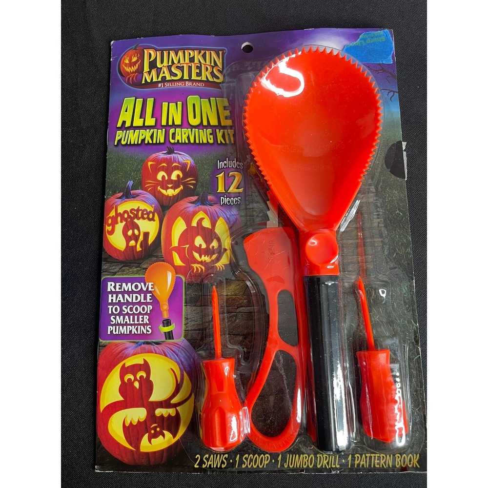 Pumpkin Masters All In One Pumpkin Carving Kit 12 Piece Set 8 Patterns 2024 NEW